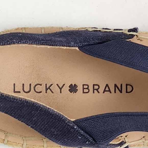 Lucky Brand RIFKA Size 10M Navy Slingback Espadrille Flat Sandals - Picture 5 of 8